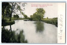 1908 Kishwaukee River Looking East From Smith's Mill Scene Marengo IL Postcard picture