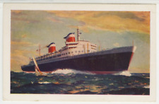 Ship Postcard View Of New S.S. United States c1940s vintage G2 picture