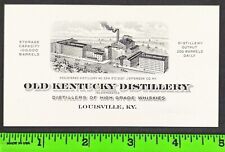 Antique 1920s? Old Kentucky Distillery Whiskey Louisville Graphic Business Card picture