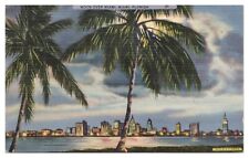Miami Florida Vintage Postcard c1943 Moon over Miami Linen picture