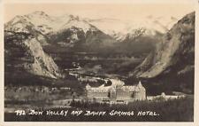 1930 RPPC Bon Valley BANFF SPRINGS HOTEL Canada Real Photo Postcard Alberta rare picture