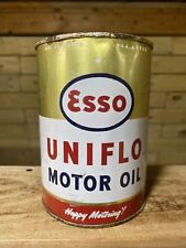 Esso Uniflo 1 Qt Empty Metal Aluminum Motor Oil Can picture