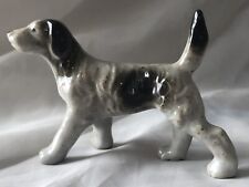 Black And White Cocker Spaniel Dog Figurine  picture