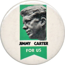 Official 1976 Jimmy Carter FOR US Campaign Button (1967) picture