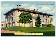 c1940's French Embassy Building Ottawa Ontario Canada Vintage Unposted Postcard picture