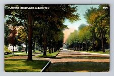 Albany NY- New York, Manning Boulevard, Antique, Vintage c1926 Souvenir Postcard picture