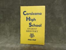 1968-1969 Student Directory Corsicana Texas High School Booklet Blue & Yellow picture