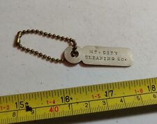 Vtg MT. (Mountain) City Cleaning Co Clouser Altoona PA Advertising Metal ID Fob picture
