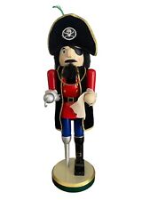 Nutcracker Pirate Peg Leg Hook Arm Holding Map Holiday 14.5 Inch picture