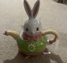 NEW Johanna Parker Carnival Cottage Easter Bunny Rabbit Teapot picture
