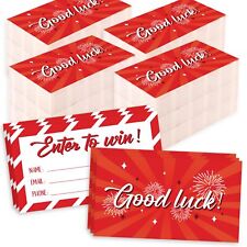 1200 Pcs Red Enter to Win Raffle Tickets Cards 3.5 x 2 Inch Entry Form Ticket... picture