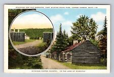 Copper Harbor MI-Michigan, Stockade Old Barracks, Fort Wilkins, Vintage Postcard picture