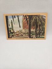 Vintage Postcard Of Wilshire Boulevard Los Angeles California Postmarked 1953 picture