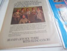1977 Braniff International AIRLINE print ad ULTRA TOUCH of HALSTON DESIGNER HHF picture