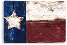 TIN SIGN Texas Flag Metal Décor Rustic Wall Art Store Shop Bar Cave B070 picture