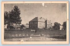 Altamont Kansas Postcard LCCHS Best Equipped School Exterior View c1910 Antique picture