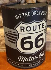 NEW Vintage Rustic Style ROUTE 66 Half Oil Can Wall Decor or Free Standing 6