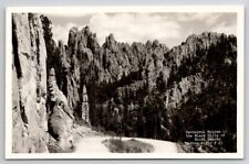 RPPC Black Hills SD Cathedral Spires Rise Photo Postcard B35 picture
