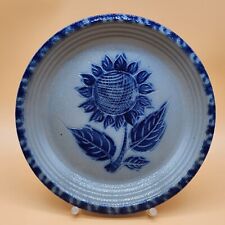 Scarce Vintage Eldreth Pottery 1998 Sunflower Salt Glaze Stoneware Pie Plate picture