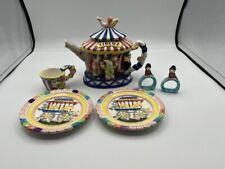 6 Pieces Children’s Tea Set Mercuries 1995 Mini Tea Pot /cup/2 plates/2 napkin picture