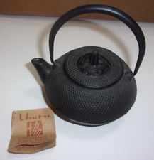 Unity Tetsubin Japanese Cast Iron Tea Kettle Black Vintage Diffuser New Unused picture