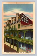 New Orleans LA-Louisiana, Antoine's Restaurant, Advertisement, Vintage Postcard picture