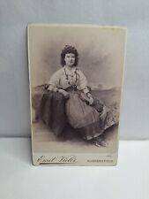 Cabinet Photo Lady Gypsy Folk Costume Panto Music Stage Performer ? Tambourine picture