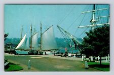 Mystic CT-Connecticut, Mystic Seaport, Antique, Vintage Souvenir Postcard picture