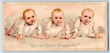 1889 WHO SAID HOOD'S SARSAPARILLA?*WEAK WOMEN*AGED PEOPLE*BABIES*BLOOD PURIFIER picture