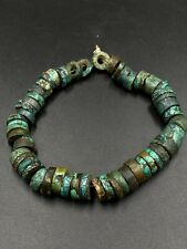 Old Antique Himalayan Nepali Tibetan Turquoise Amulet Spiritual Beads Necklace picture