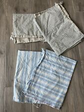 4 PCS Vintage Blue Stripe Cotton Ticking Pillow FABRIC picture