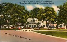 Thomasville GA Motor Court Postcard used 1951 picture