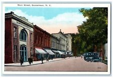 1927 View Of Main Street Cars Scene Gouverneur New York NY Vintage Postcard picture