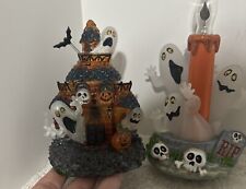 2  Different Vintage Halloween Ghost Flicker Flame  Tested & Works picture