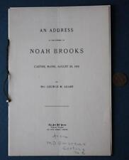 Civil War Journalist & Abraham Lincoln Friend Noah Brooks 1903 funeral booklet - picture