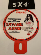 SAVAGE ARMS Porcelain Like Paddle Pow Pow Protection Amendment Sale Service Gas picture
