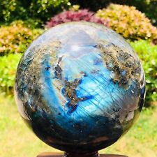 8.4LB Natural Labradorite Ball Rainbow Quartz Crystal Sphere Gem Reiki Healing picture