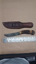 Vintage Remington RH-73 Fixed Blade Stag Handle Hunting Knife VERY NICE picture