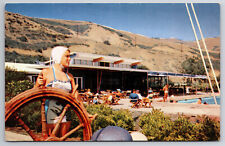 Vintage Postcard Portuguese Bend Club Private Swimming Palos Verdes California picture