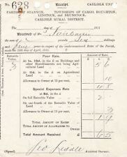 PARISH OF STANWIX, CARLISLE DISTRICT COUNCIL April 1911 Rates Receipt Ref 48747 picture