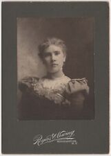C. 1900s CABINET CARD ROGERS NEWING GORGEOUS YOUNG LADY IN DRESS BINGHAMPTON NY picture