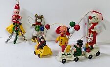 Vintage Wood  Christmas Ornaments Lot Figurines Tawain picture