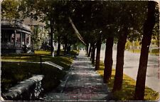 Danville, IL North Vermilion Street Looking North Cannon's Residence Postcard picture