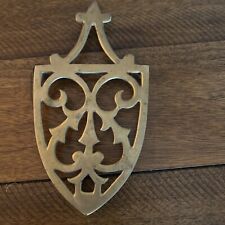 Vintage Brass Footed Trivet/Wall Decor picture