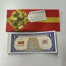 Vintage McDonald's 1999 Gift Certificate Booklet McDollars $1 x 5 Team USA logo picture