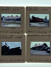 1992 (4) Original 35mm Slides Jefferson Ohio Railroad Depot & Trains Kodachrome picture