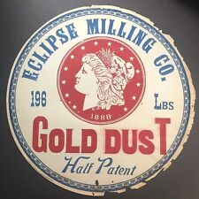 Eclipse Milling Half Patent Gold Dust Flour Barrel Label 16
