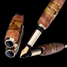 Fountain Pen - Elegance Crafted in Karelian Birch Wood and Baltic Amber picture