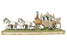 Rare Vintage Monumental Porcelain Horse Drawn Victorian Carriage centerpiece picture