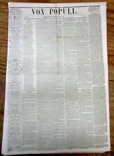 1848 newspaper MEXICAN-AMERICAN WAR ends w Signing of GUADALOUPE HIDALGO TREATY picture